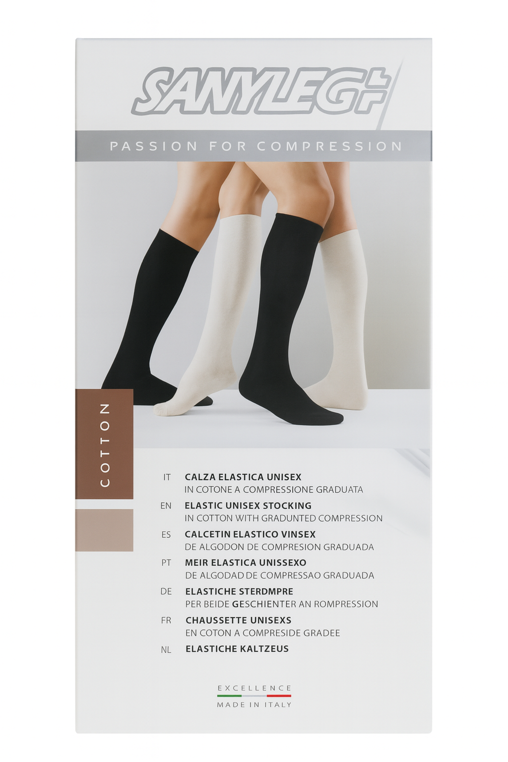 CALCETA DE ALGODON  COMPRESION GRADUADA B12 SANYLEG