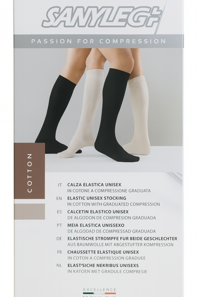 CALCETA DE ALGODON  COMPRESION GRADUADA M32 SANYLEG