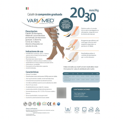 CALCETIN  COMPRESION GRADUADA 20  30 mmHg