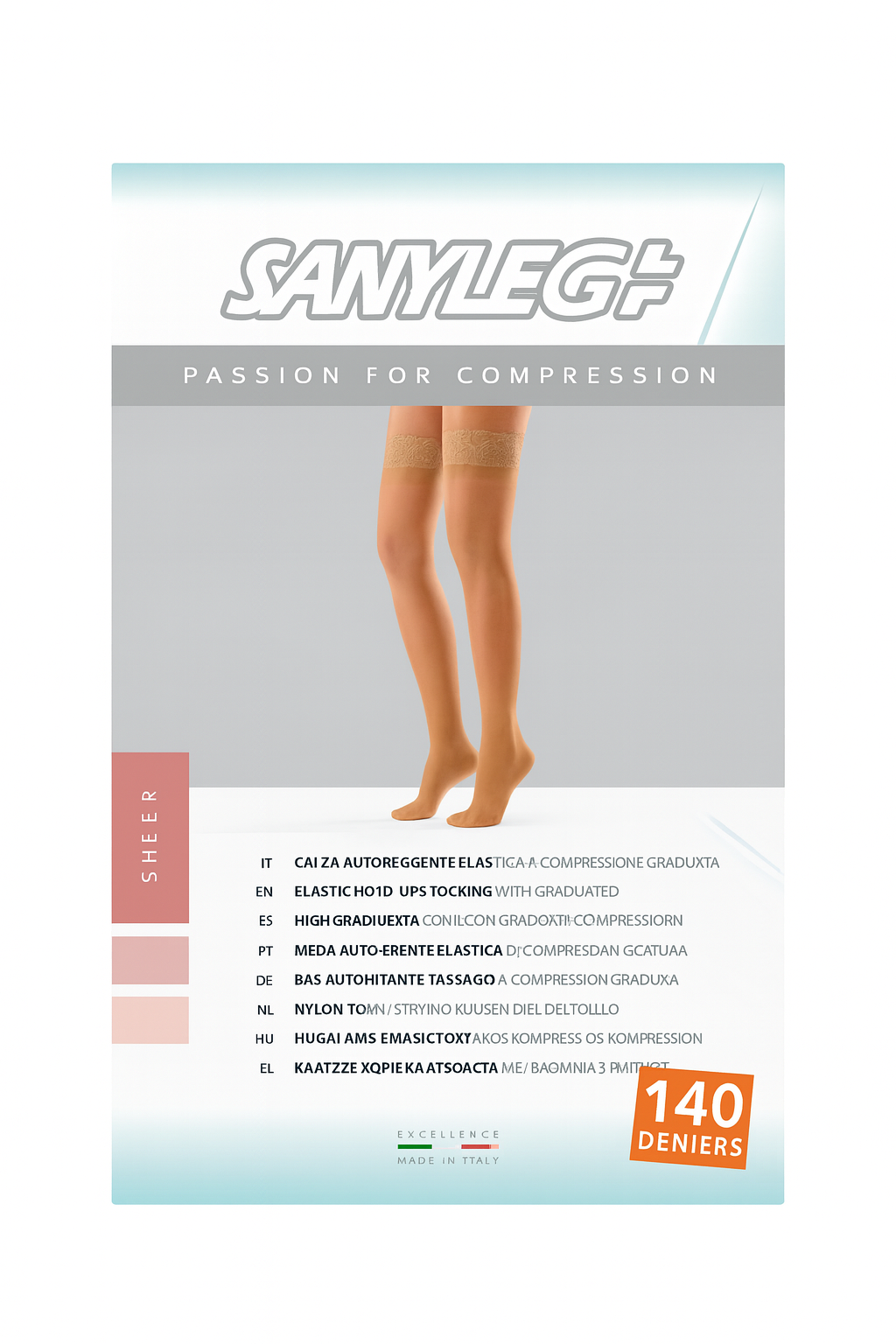 MEDIA DE COMPRESIÓN MALLA RED 140  SANYLEG