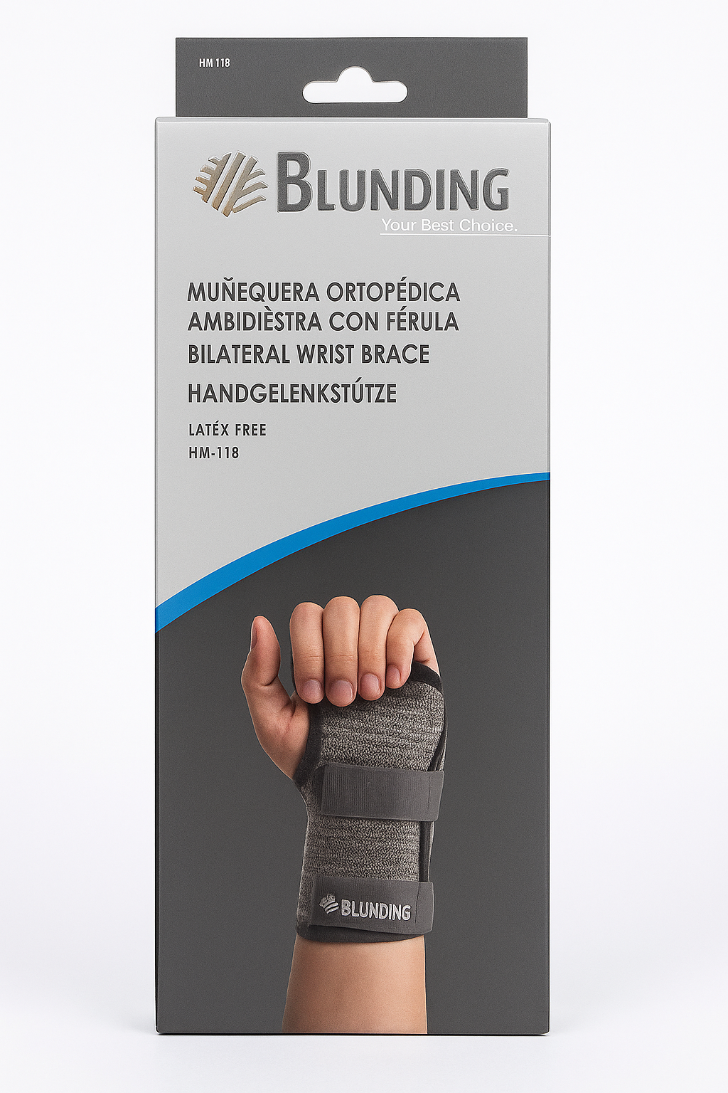 MUÑEQUERA AMBIDIESTRA CON FERULA PALMAR