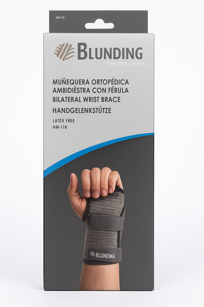 MUÑEQUERA AMBIDIESTRA CON FERULA PALMAR