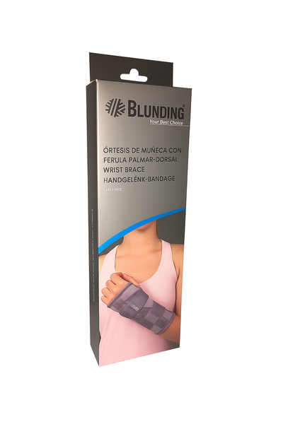 ORTESIS MUÑECA CON FERULA PALMAR DORSAL